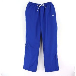 Under Armour Activewear Sweatpants Womens Sz M Blue White Side Stripe Ventilated